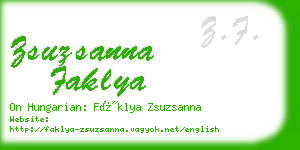 zsuzsanna faklya business card